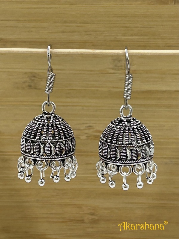 Oxidised Jhumka with Ghungroo A1OJ00051 Oxidised Jhumka with Ghungroo A1OJ00051