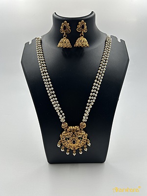 Antique 3 Lines Pearl Mala with Jhumka A1TJ00092