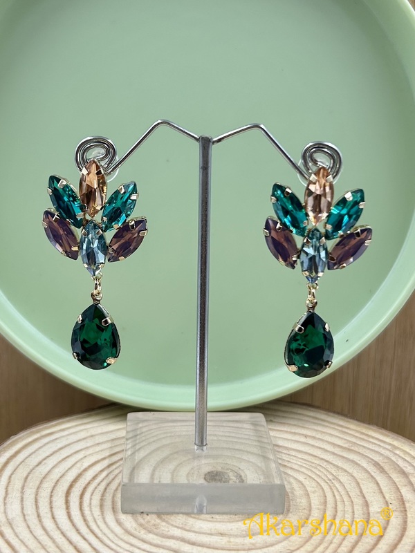 Multi Colour Korean Crystal Dangles A6FJ00126B Multi Colour Korean Crystal Dangles A6FJ00126B