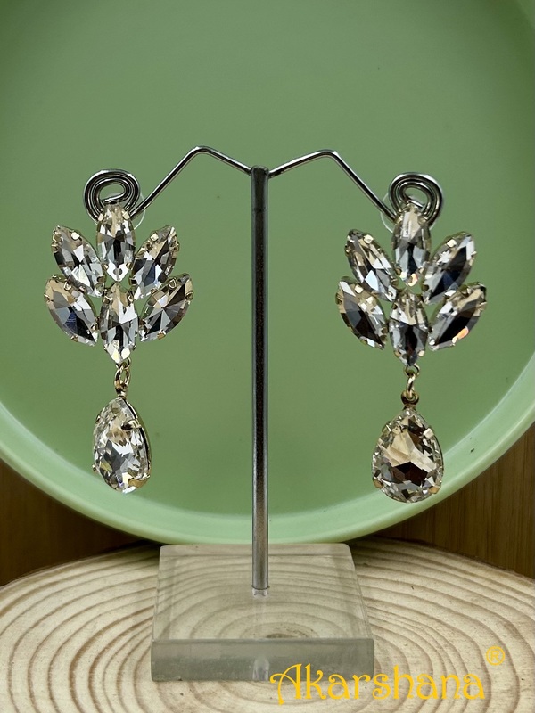White Korean Crystal Dangles A6FJ00126C White Korean Crystal Dangles A6FJ00126C