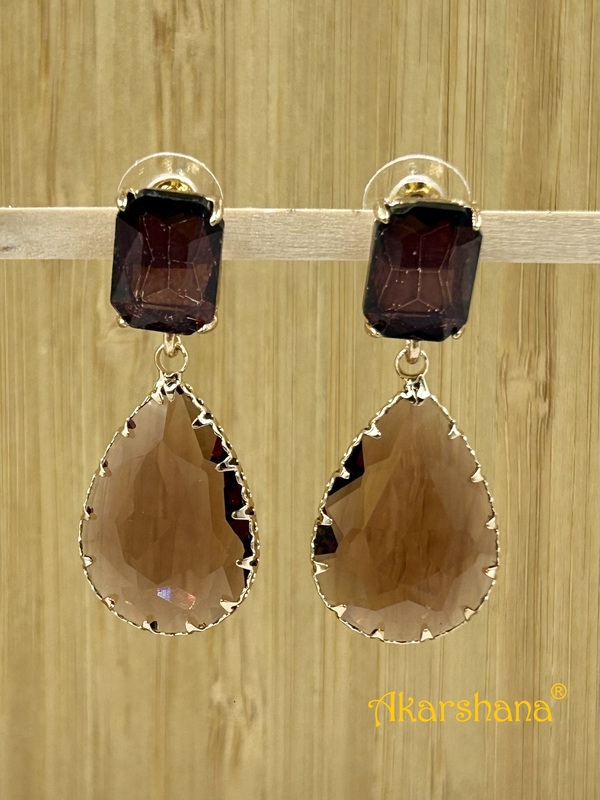 Purple Wine Colour Glass Stone Dangles A6FJ00181E Purple Wine Colour Glass Stone Dangles A6FJ00181E