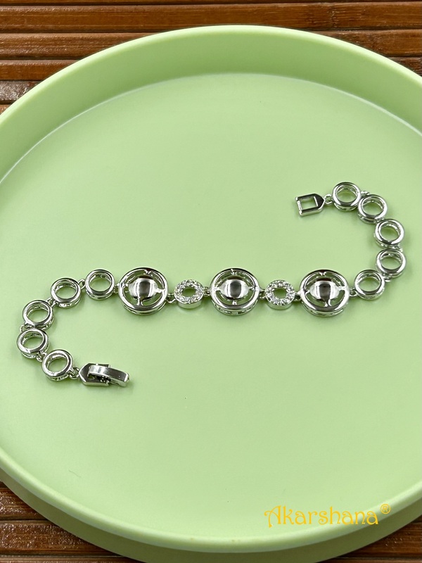 Stone Studded Round Link Bracelet A7FJ00004F Stone Studded Round Link Bracelet A7FJ00004F