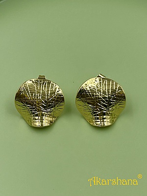 Anti Tarnish Round Wave Stud A7FJ00023F