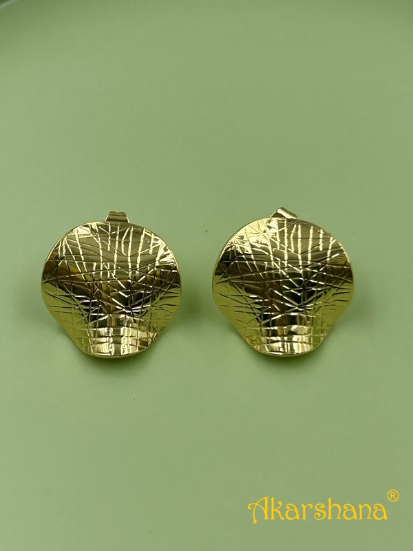 Anti Tarnish Round Wave Stud A7FJ00023F Anti Tarnish Round Wave Stud A7FJ00023F