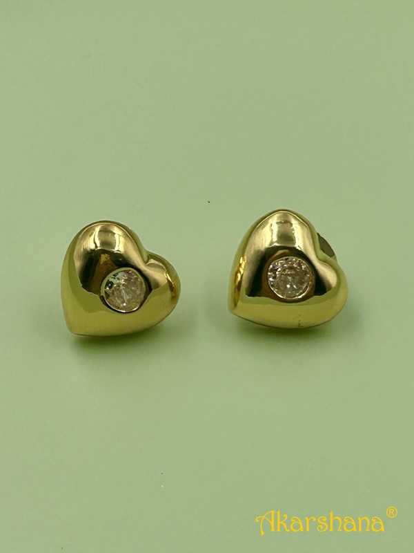 Anti Tarnish Stone Studded Heart Earring A7FJ00023I Anti Tarnish Stone Studded Heart Earring A7FJ00023I